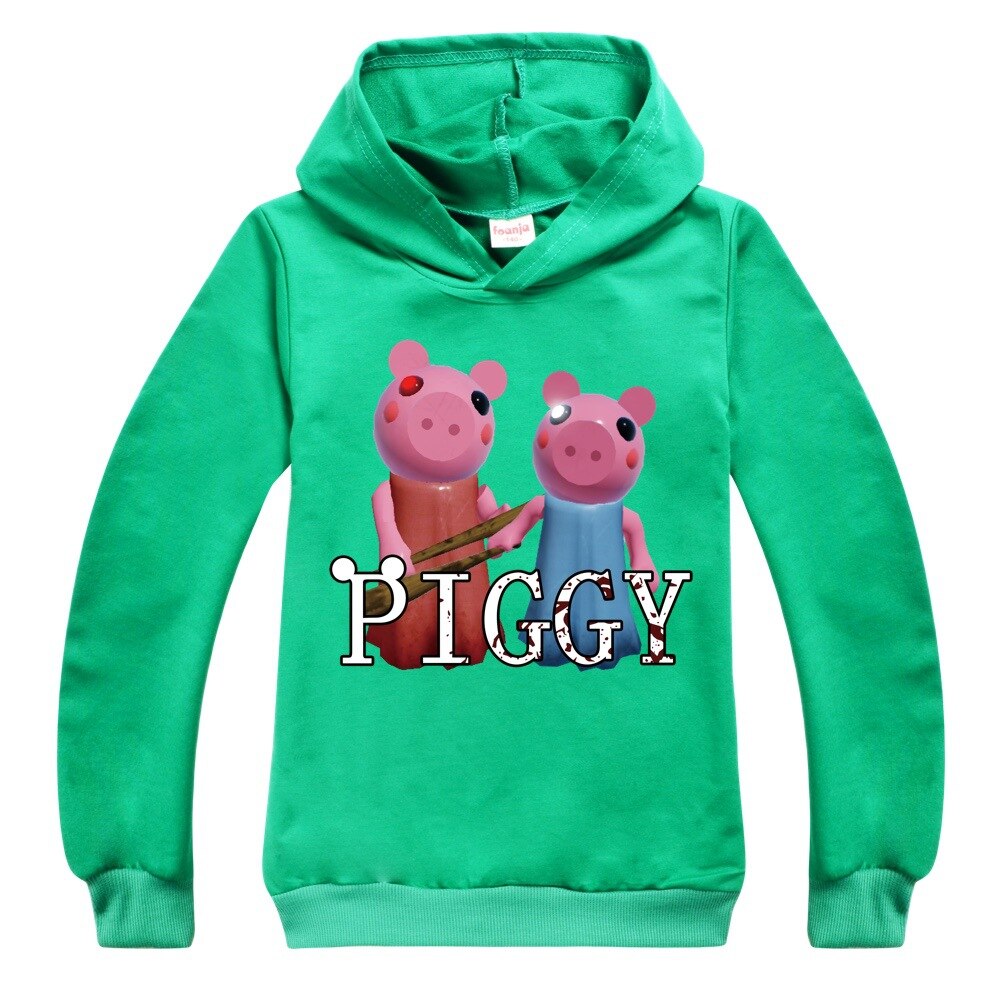 Piggy Robloxing Girls Sweatshirts Spring Autumn 2021boys Children Hoodies Long Sleeves Kids T shirt Jacket Toddler 4 - Piggy Plush
