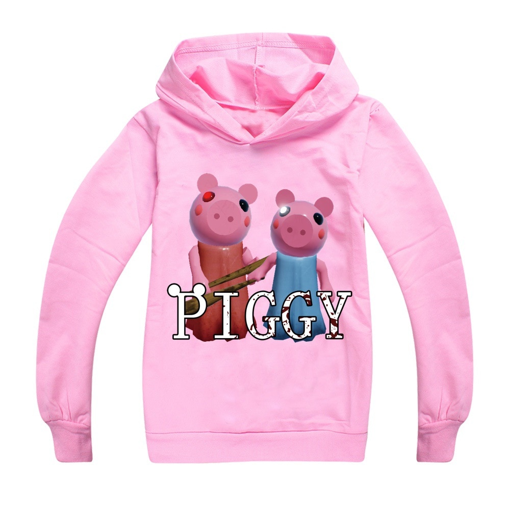 Piggy Robloxing Girls Sweatshirts Spring Autumn 2021boys Children Hoodies Long Sleeves Kids T shirt Jacket Toddler - Piggy Plush